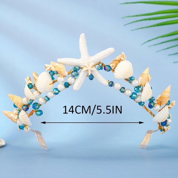 Seashell Starfish Headband Mermaid Costume Coastal Accessory for Women main image 6